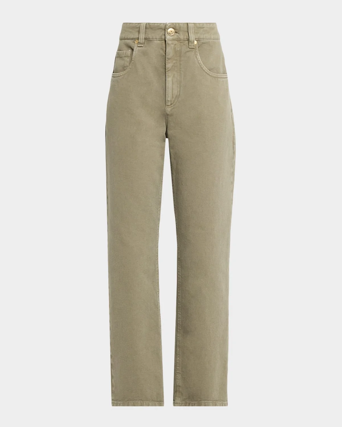 Cotton Bull Retro Straight-Leg Ankle Pants - 1