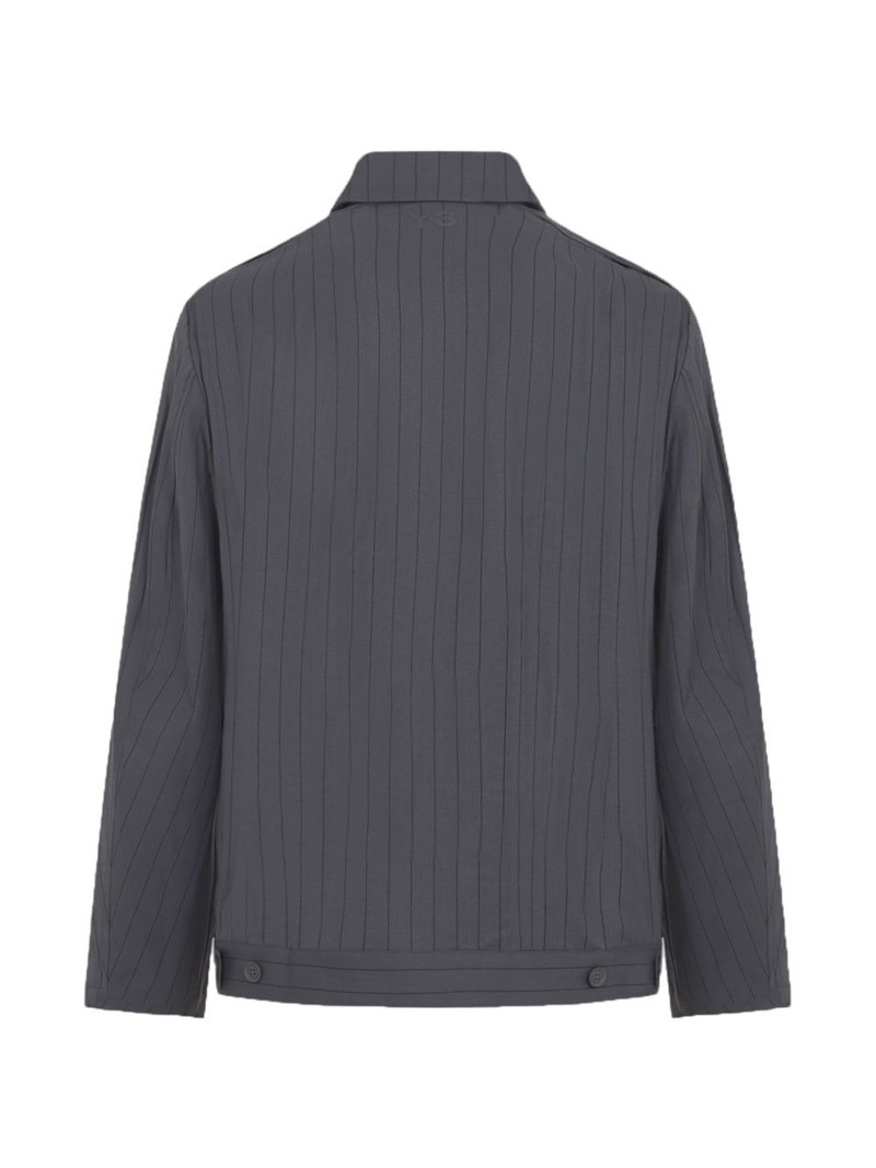 Y-3 pinstriped overshirt outlook