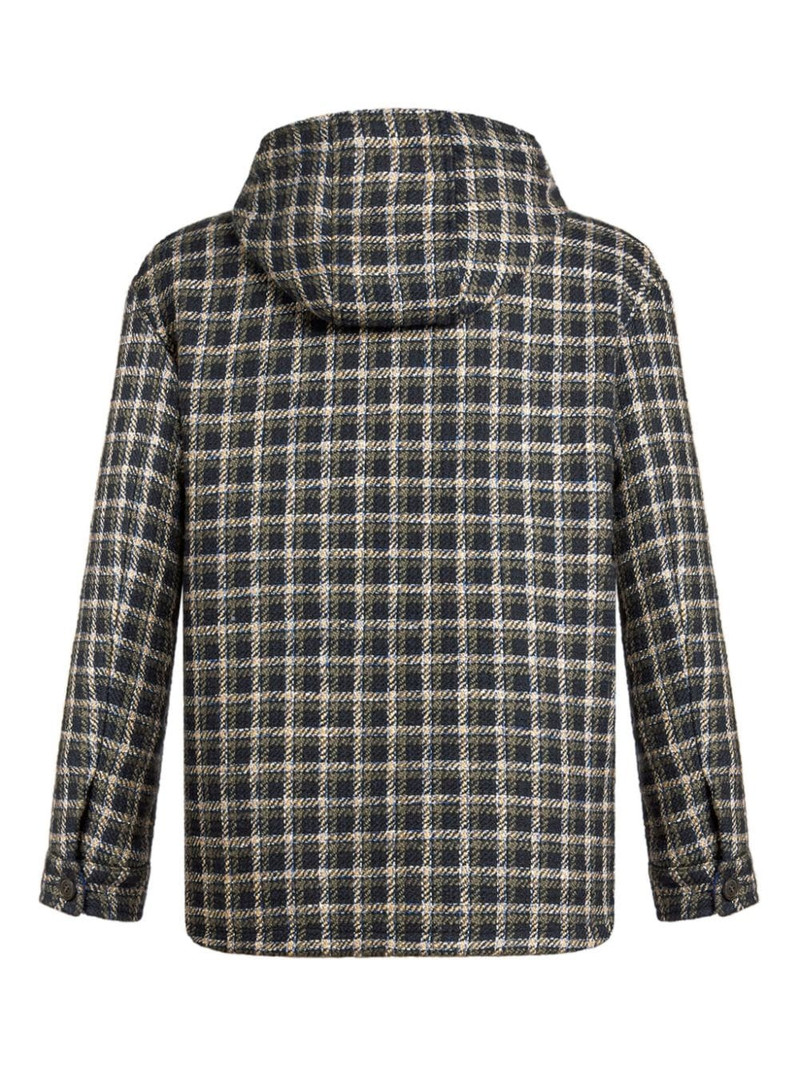 tartan-check hooded shirt jacket 6