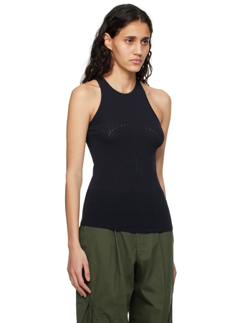 HYEIN SEO Navy Crescent Knit Tank Top outlook
