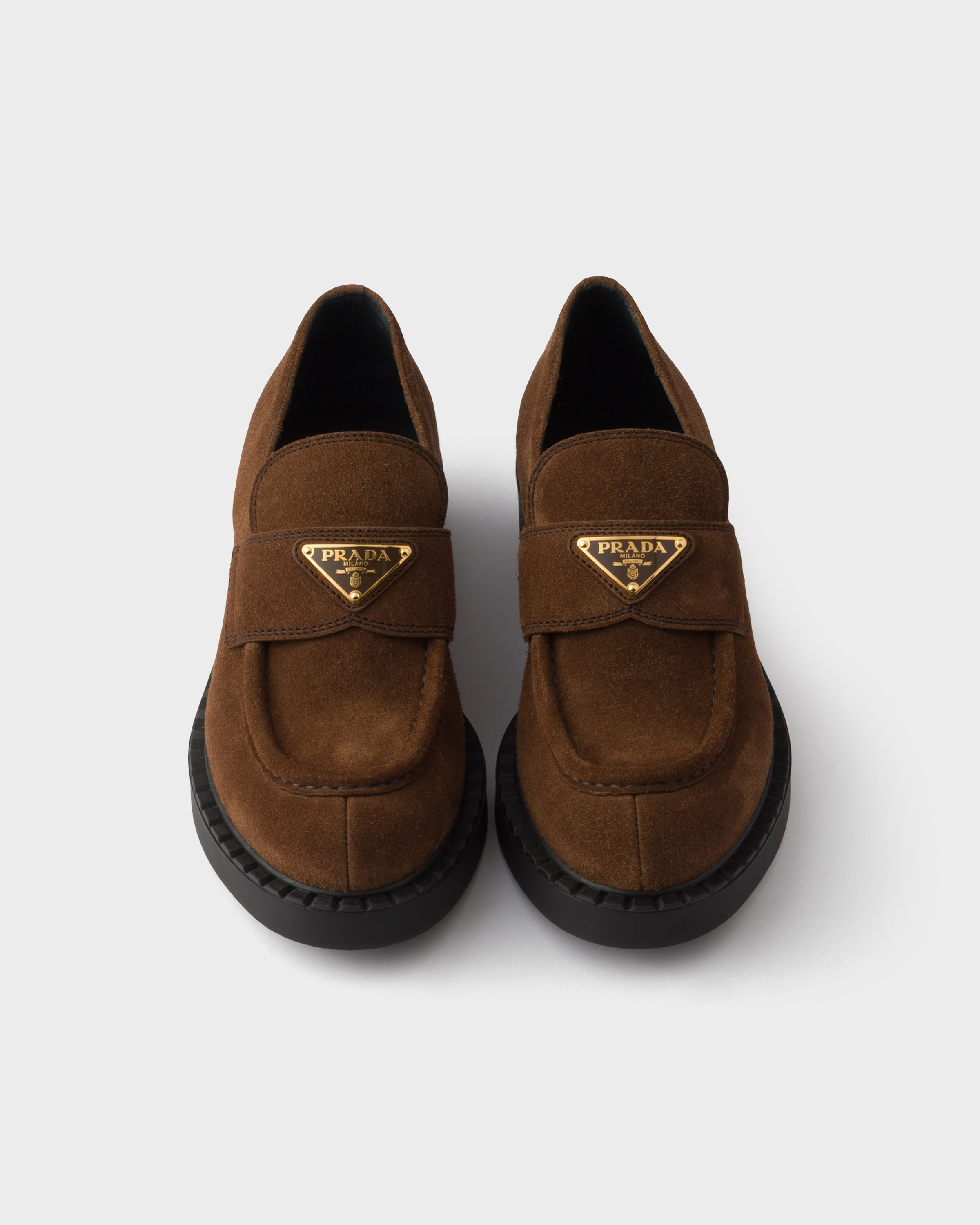 Chocolate suede loafers - 4