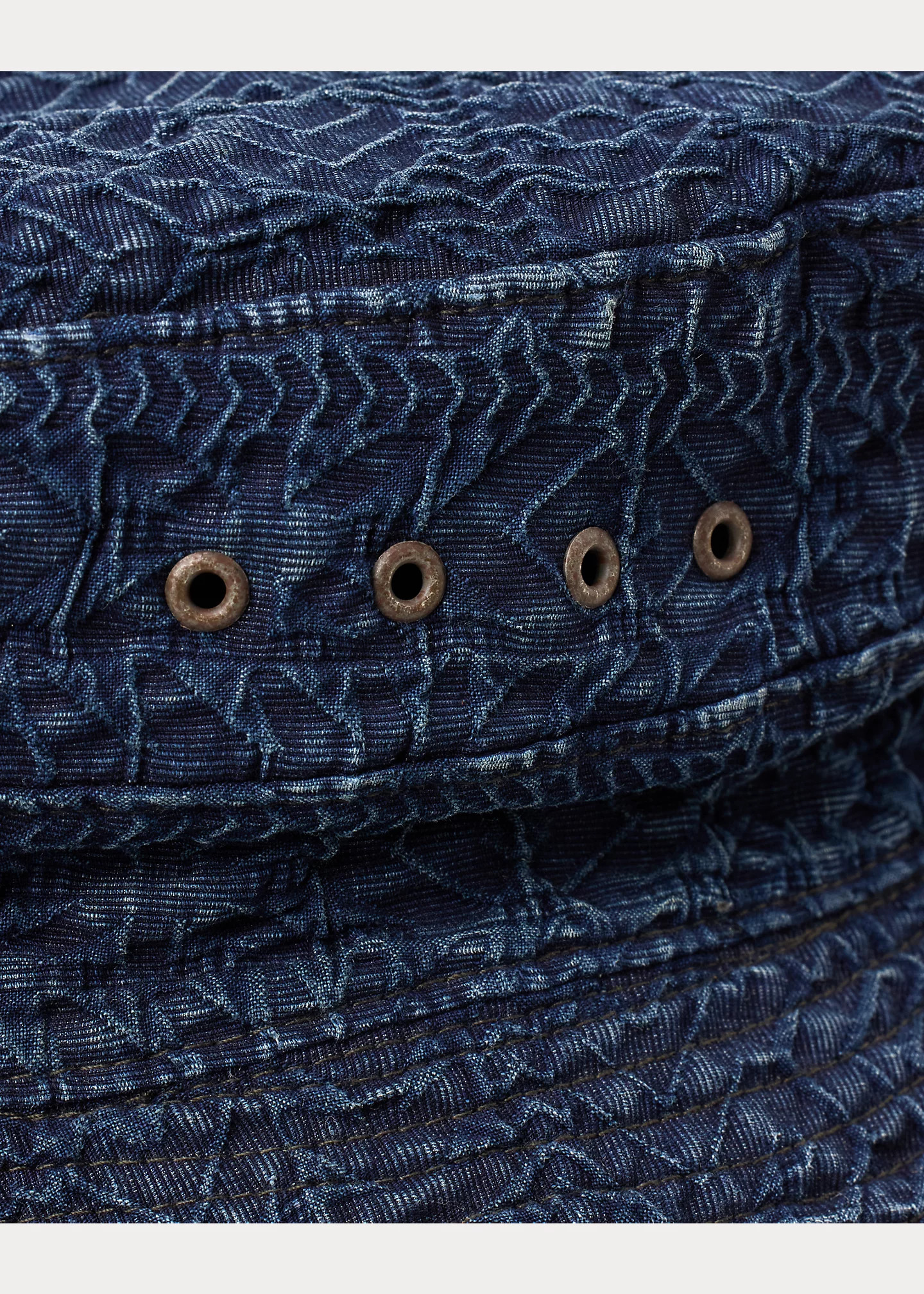 Indigo Jacquard Bucket Hat - 3