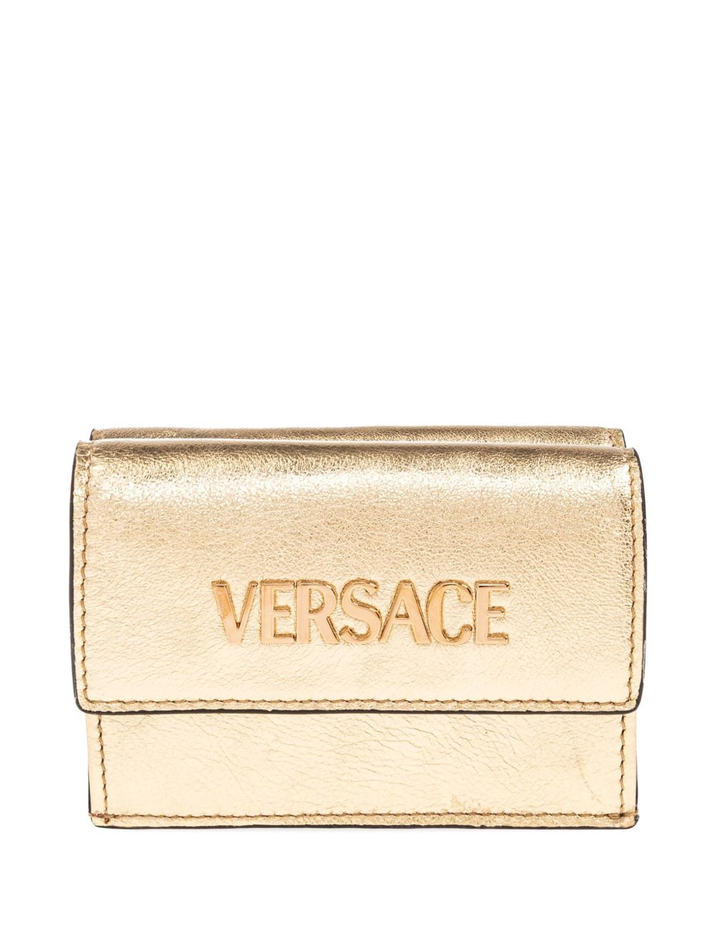 logo-plaque leather wallet - 1