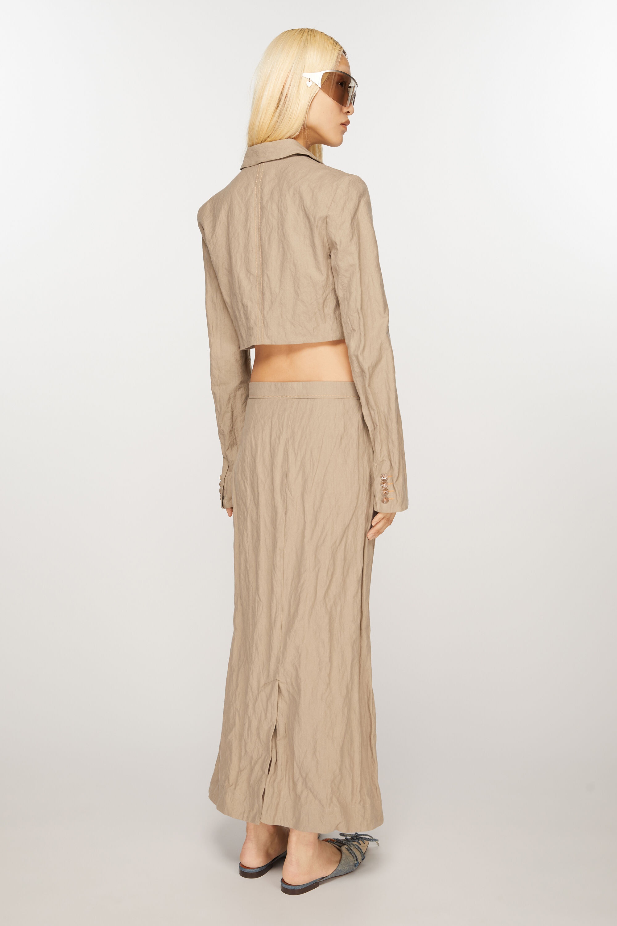 Regular fit suit jacket - Cold beige - 4