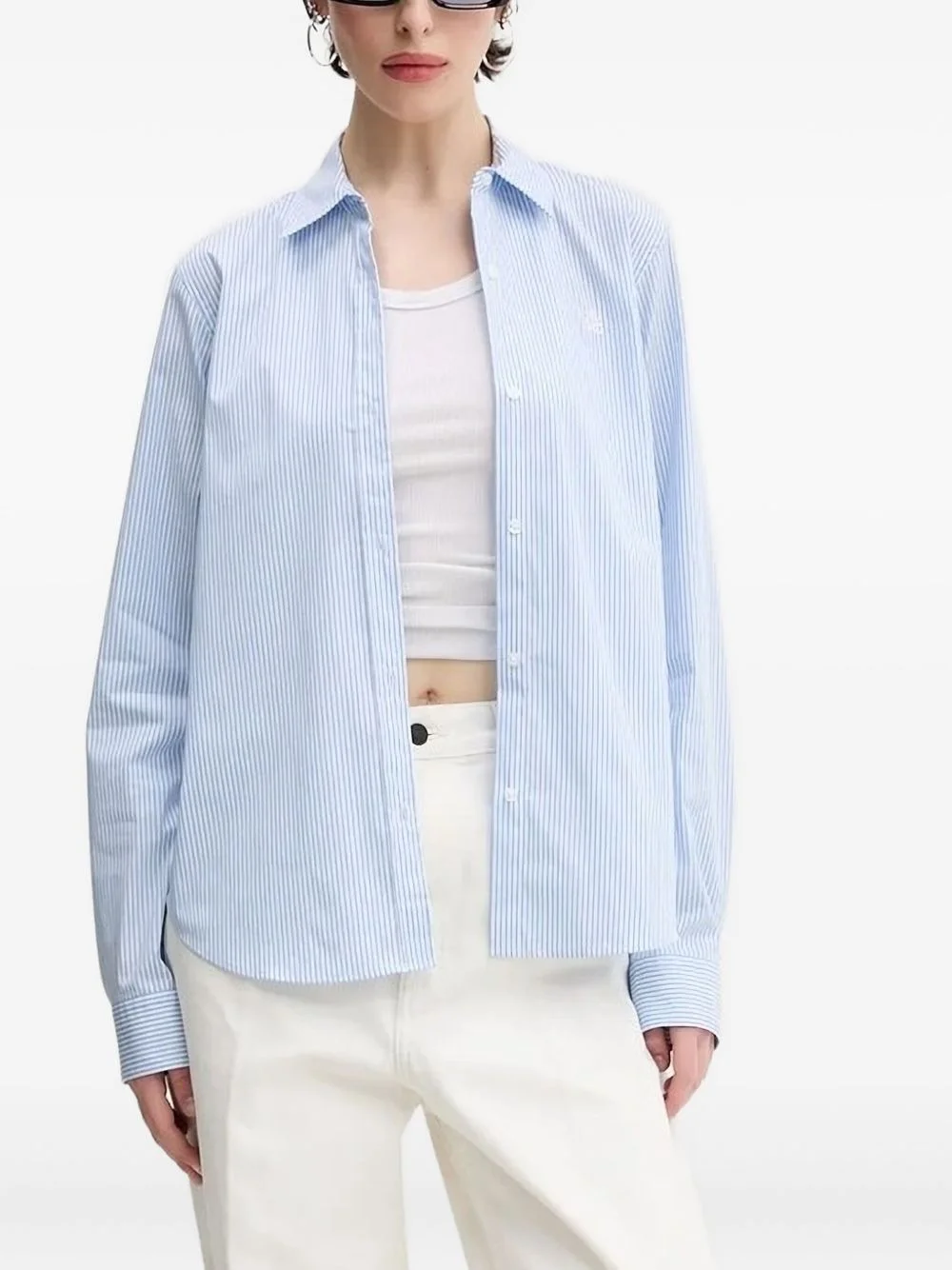 striped long-sleeve shirt - 1