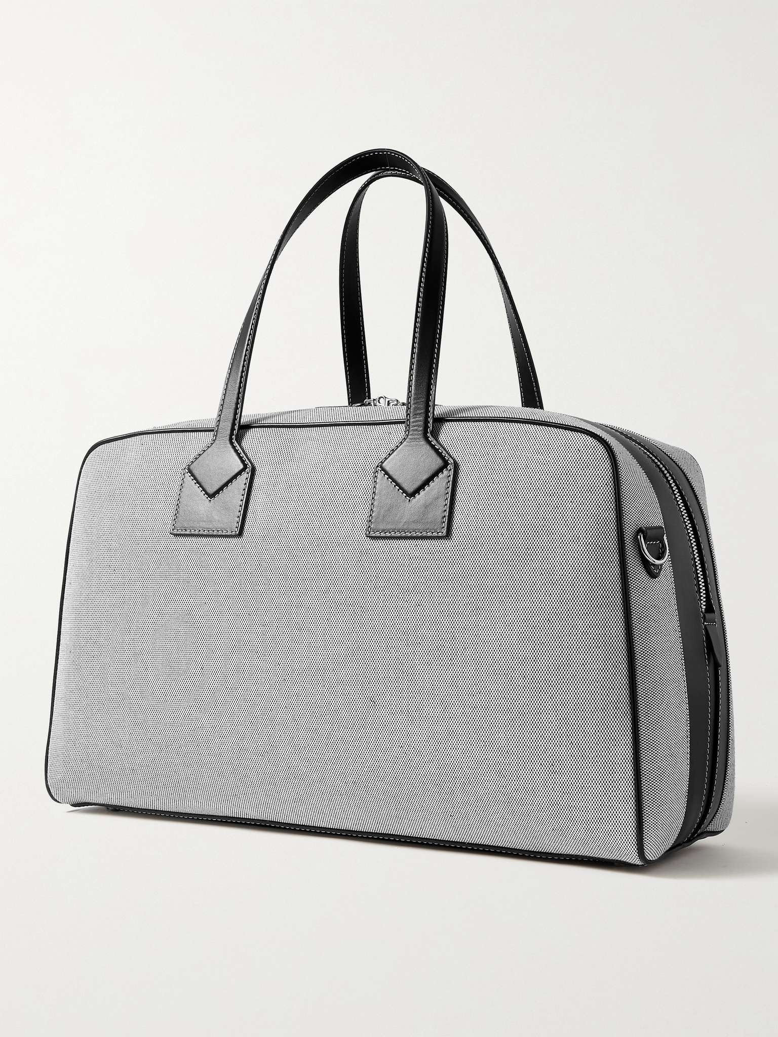 Logo-Print Leather-Trimmed Canvas Holdall - 4