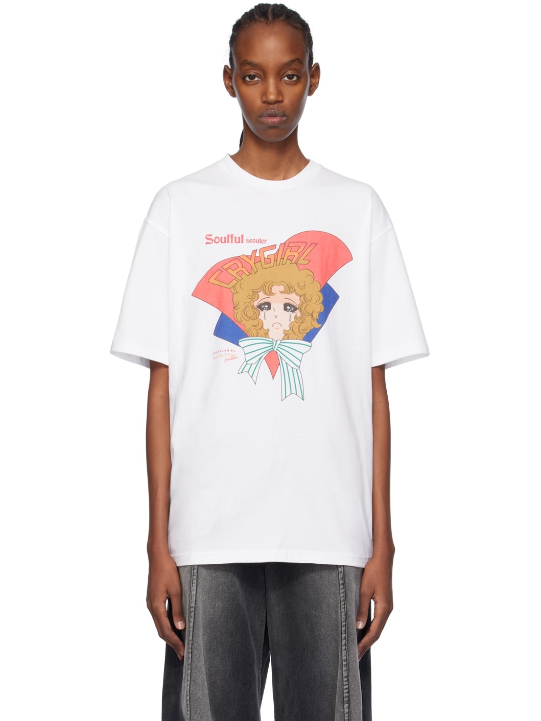 SSENSE Exclusive White Soulful Crying Girl T-Shirt - 1