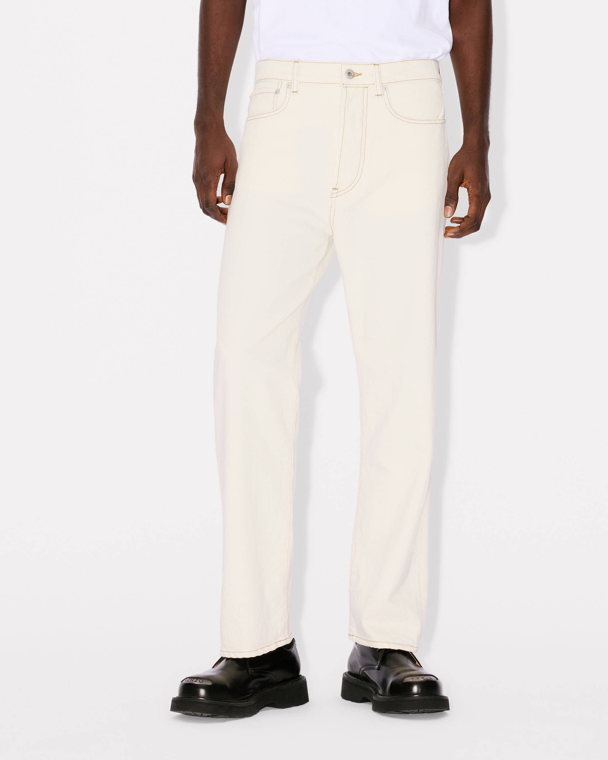 'KENZO Creations' cropped Asagao straight jeans - 3