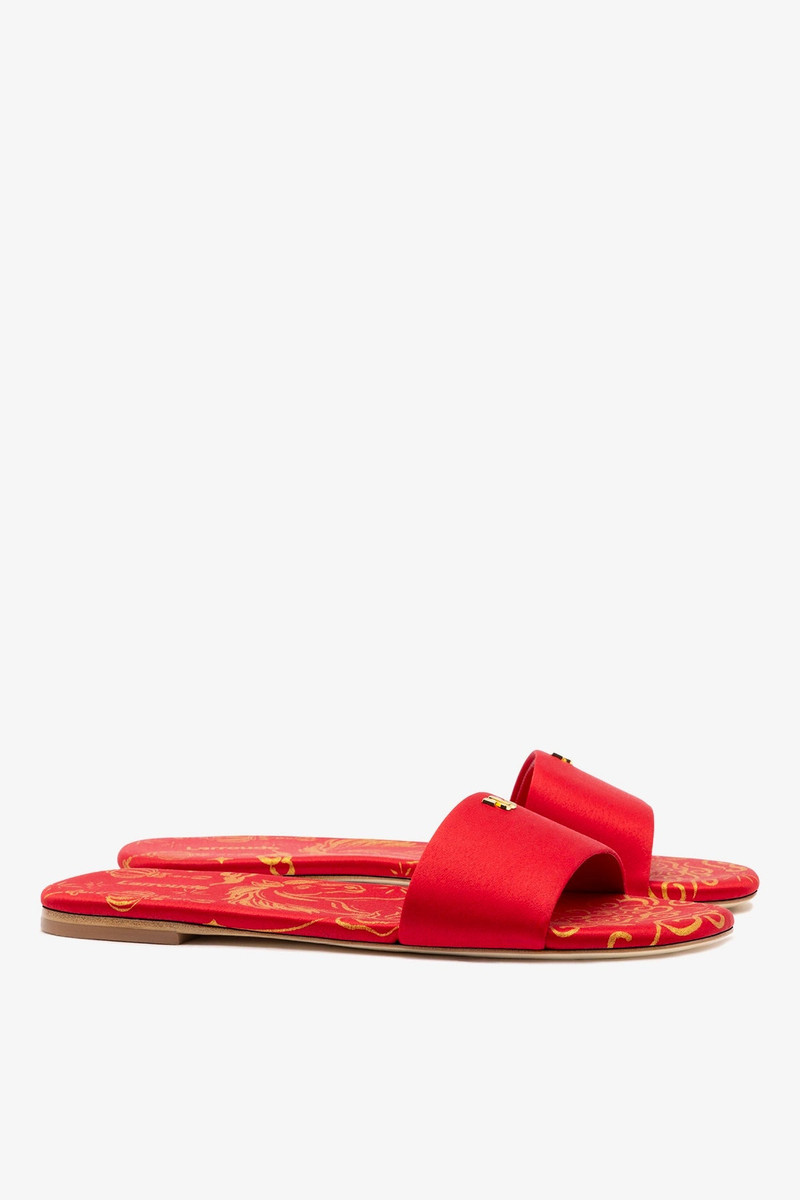 Ivy Flat In Cherry Satin 3