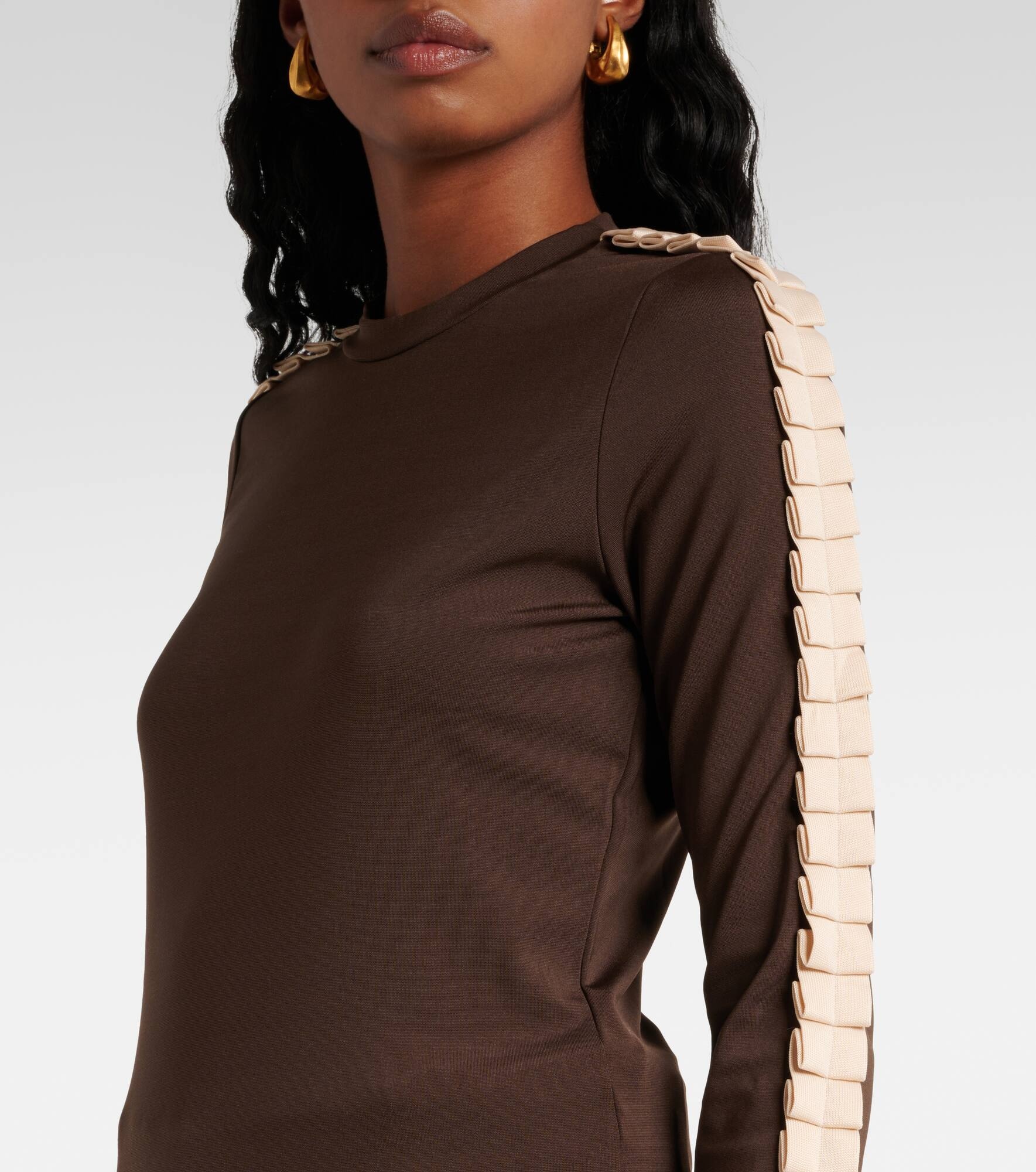 Pleated jersey top - 4
