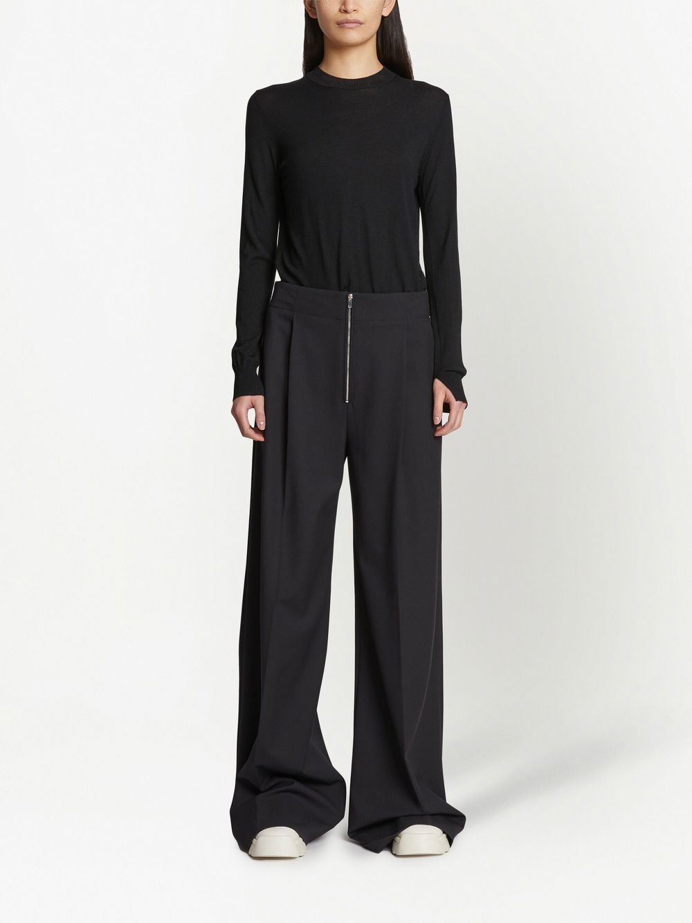 pleat-detail palazzo pants - 2