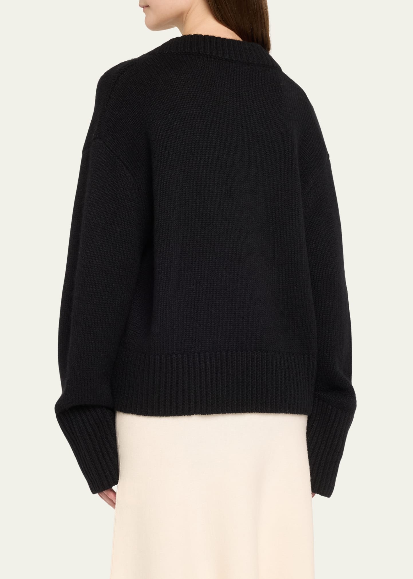 Aletta V-Neck Cashmere Knit Sweater - 3