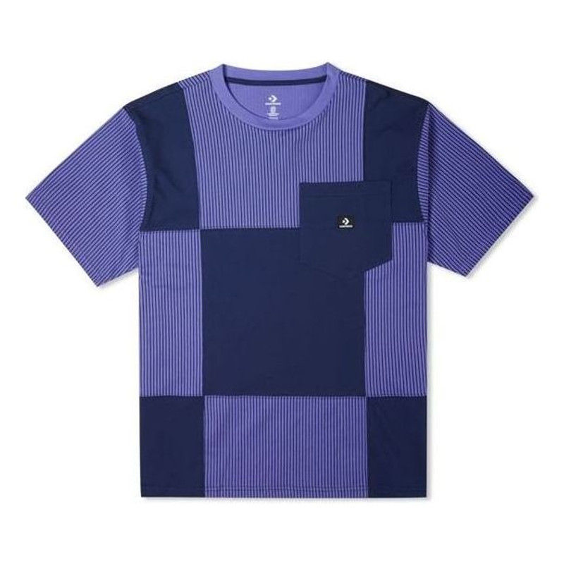 반대 색깔에 의하여 차단되는 저지 포켓 T-Shirt 'Purple' 10023255-A01 - 1