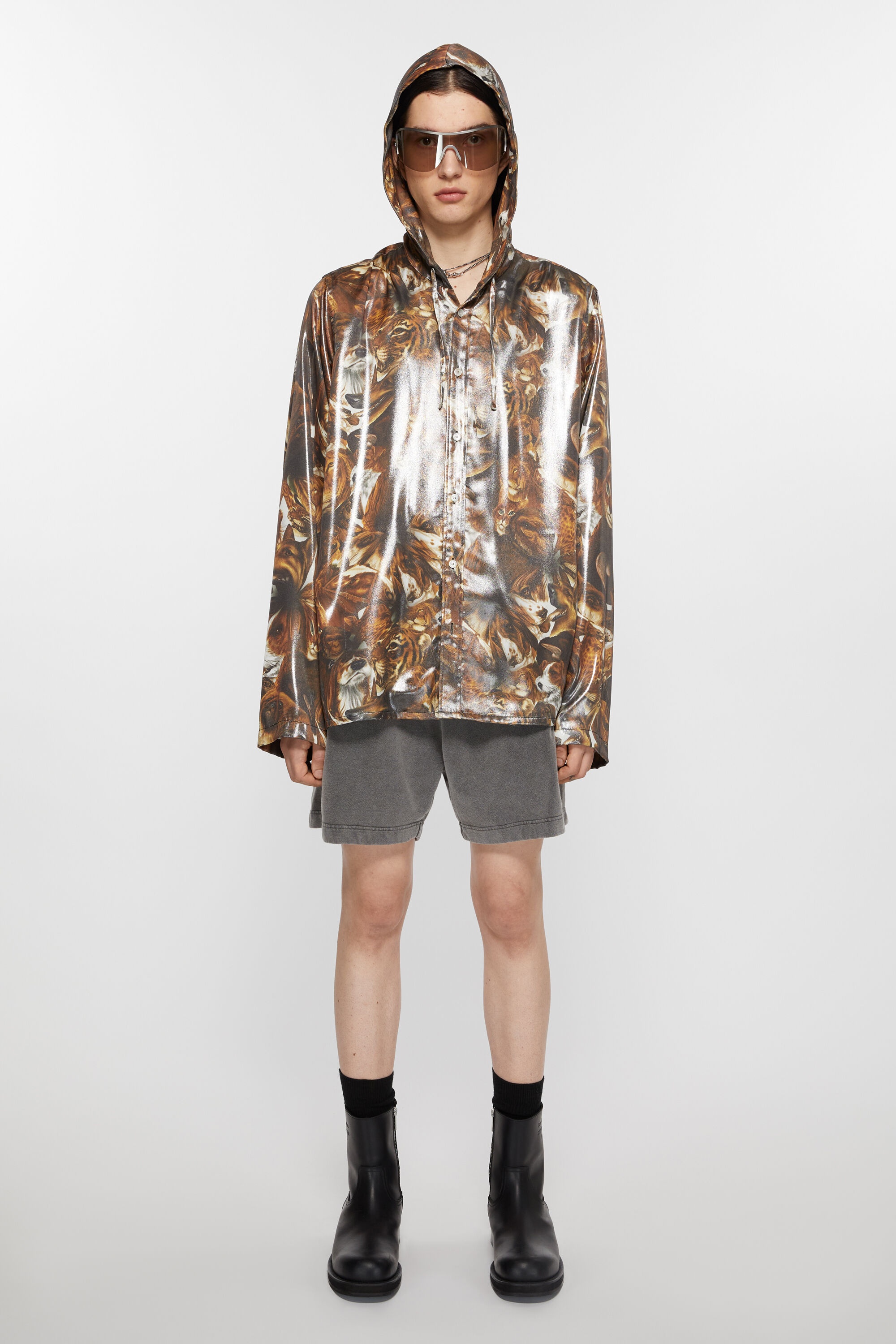 Jacket foil print - Cacao Brown Multi - 2