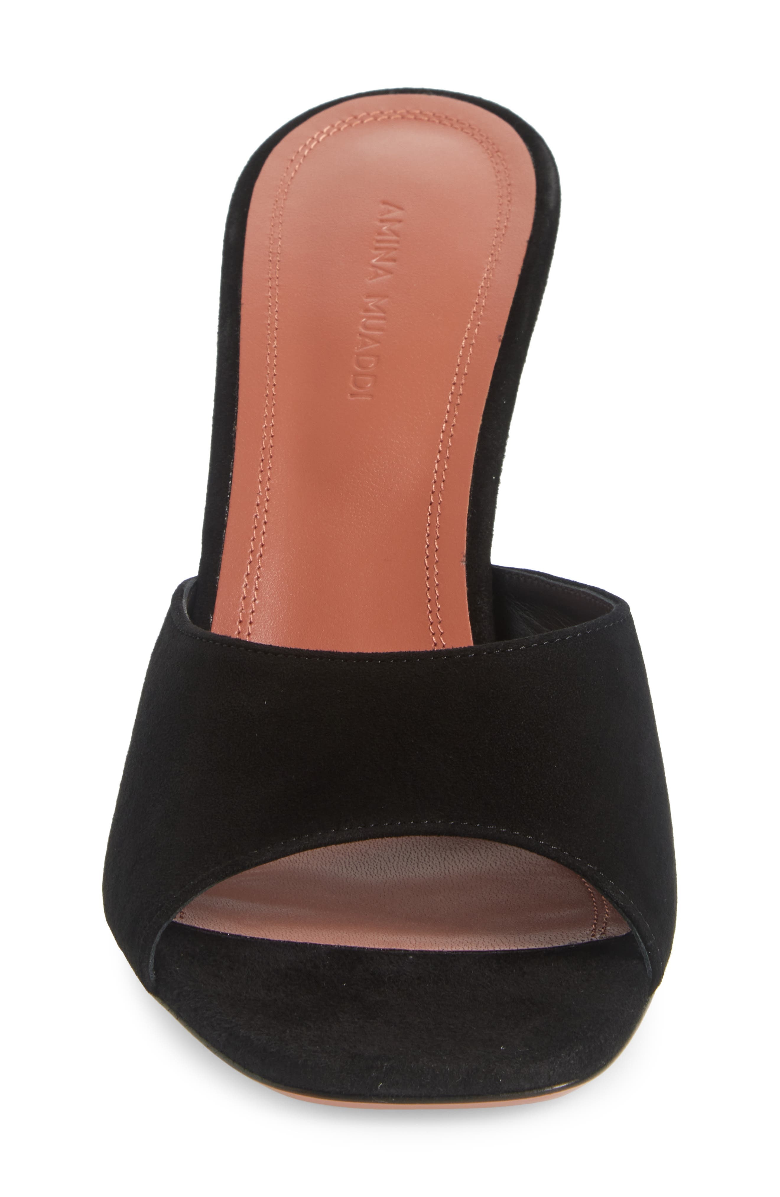 Amina Muaddi Lupita Slide Sandal in Black Suede at Nordstrom - 3