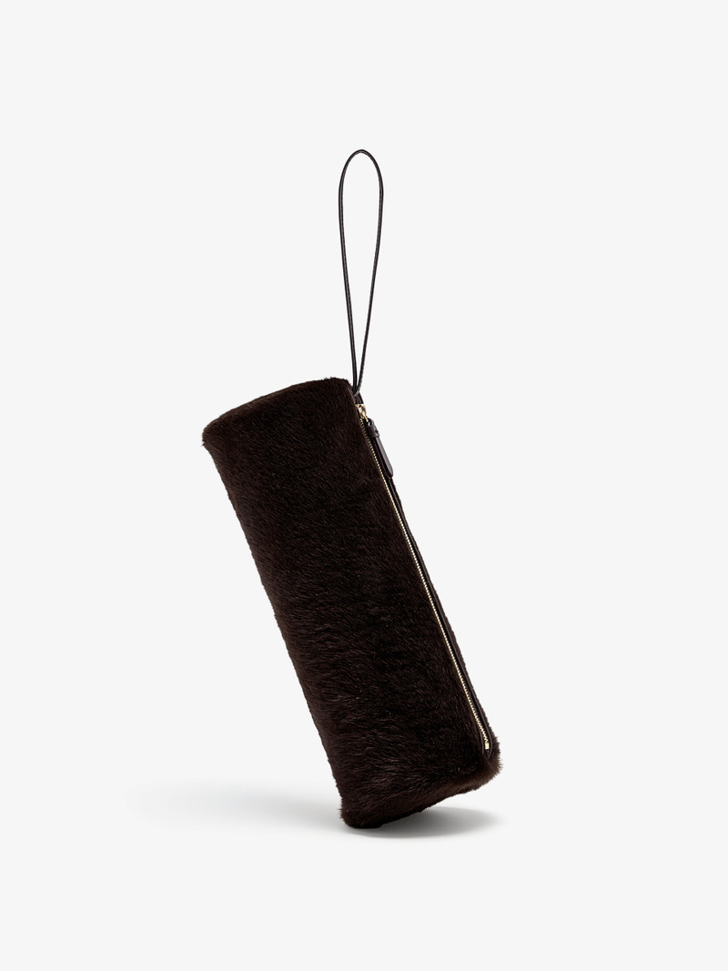 Silo Clutch in Shearling 6