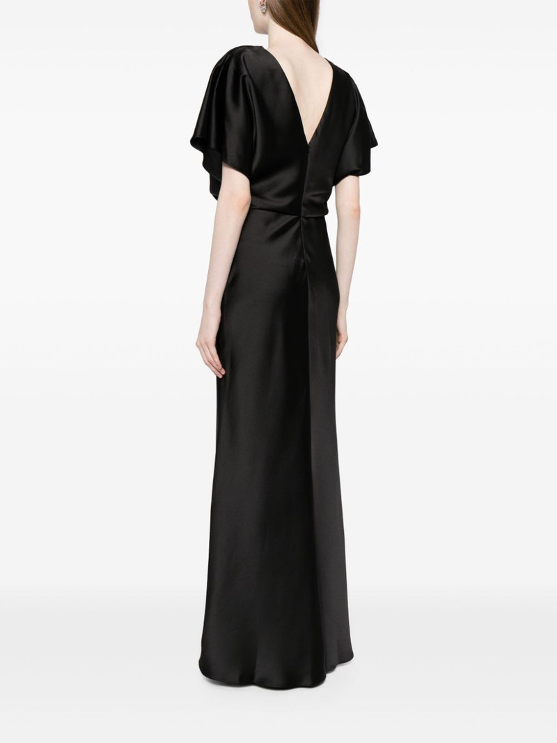 draped satin gown 4