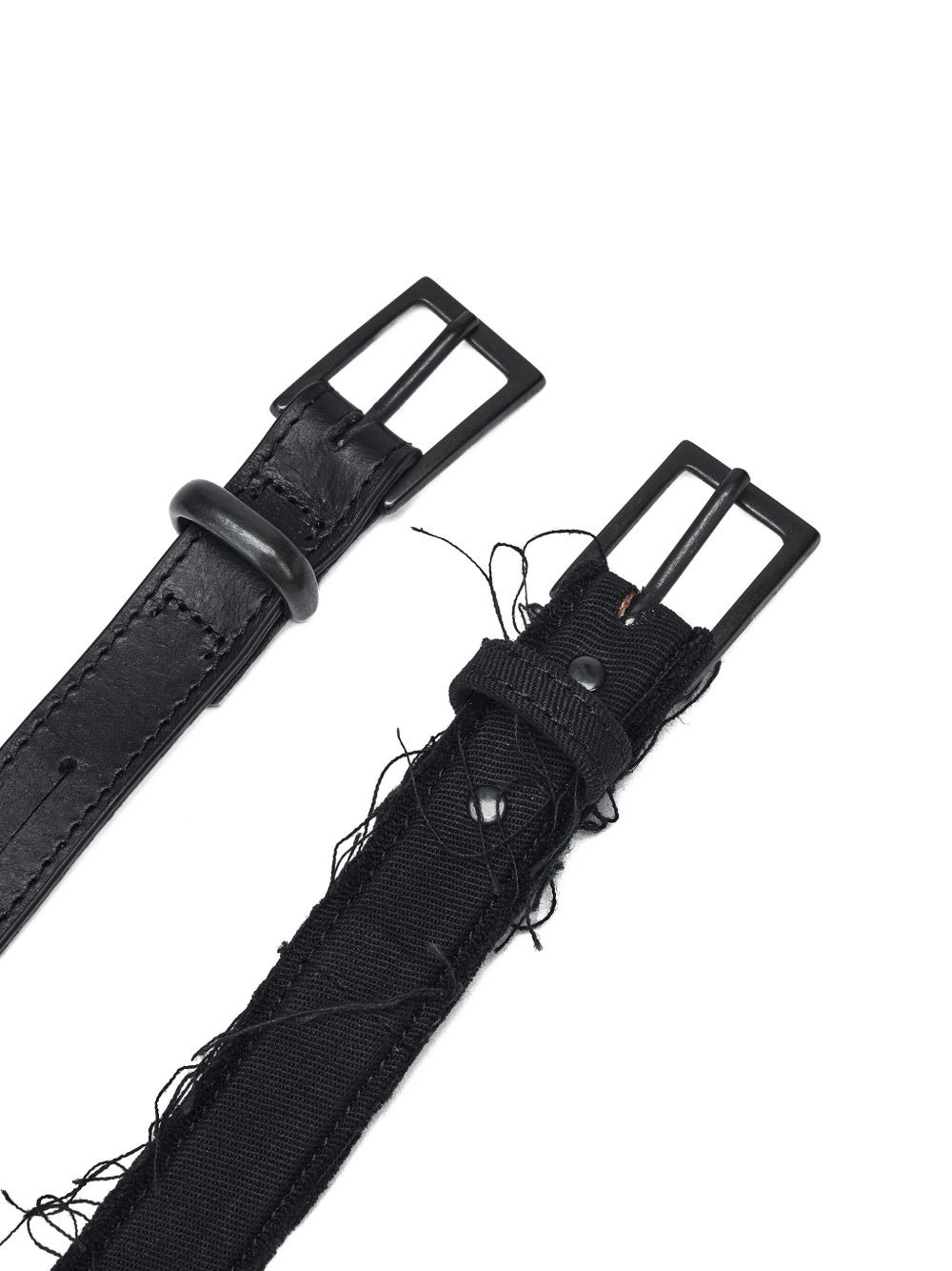 frayed-edge leather belt - 3