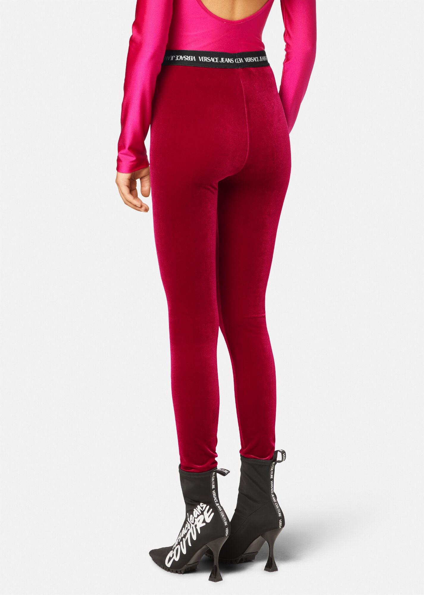 Logo Velvet Leggings - 4