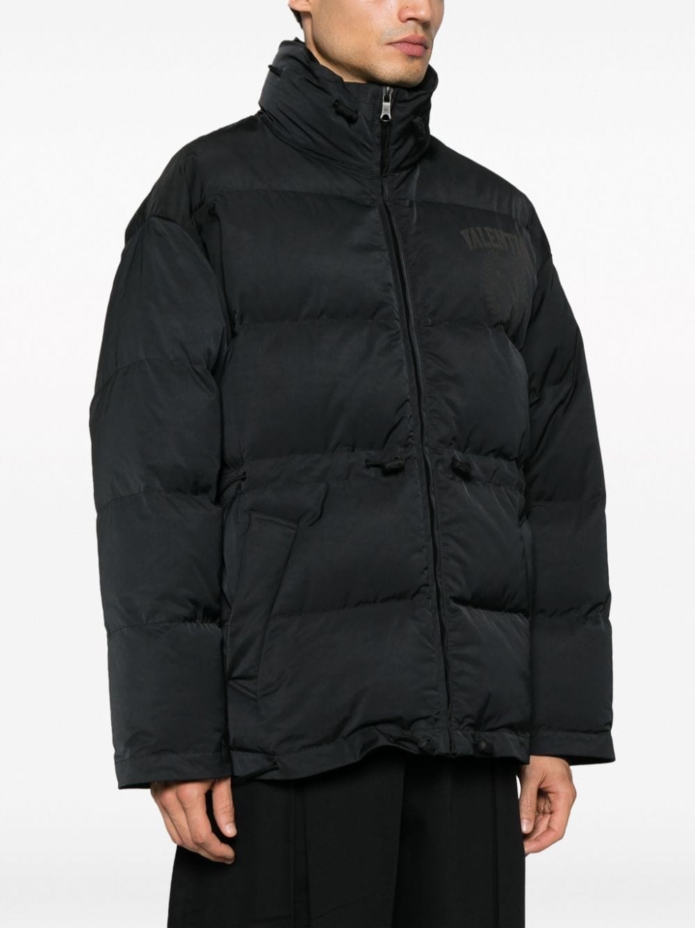 logo-print padded jacket - 3