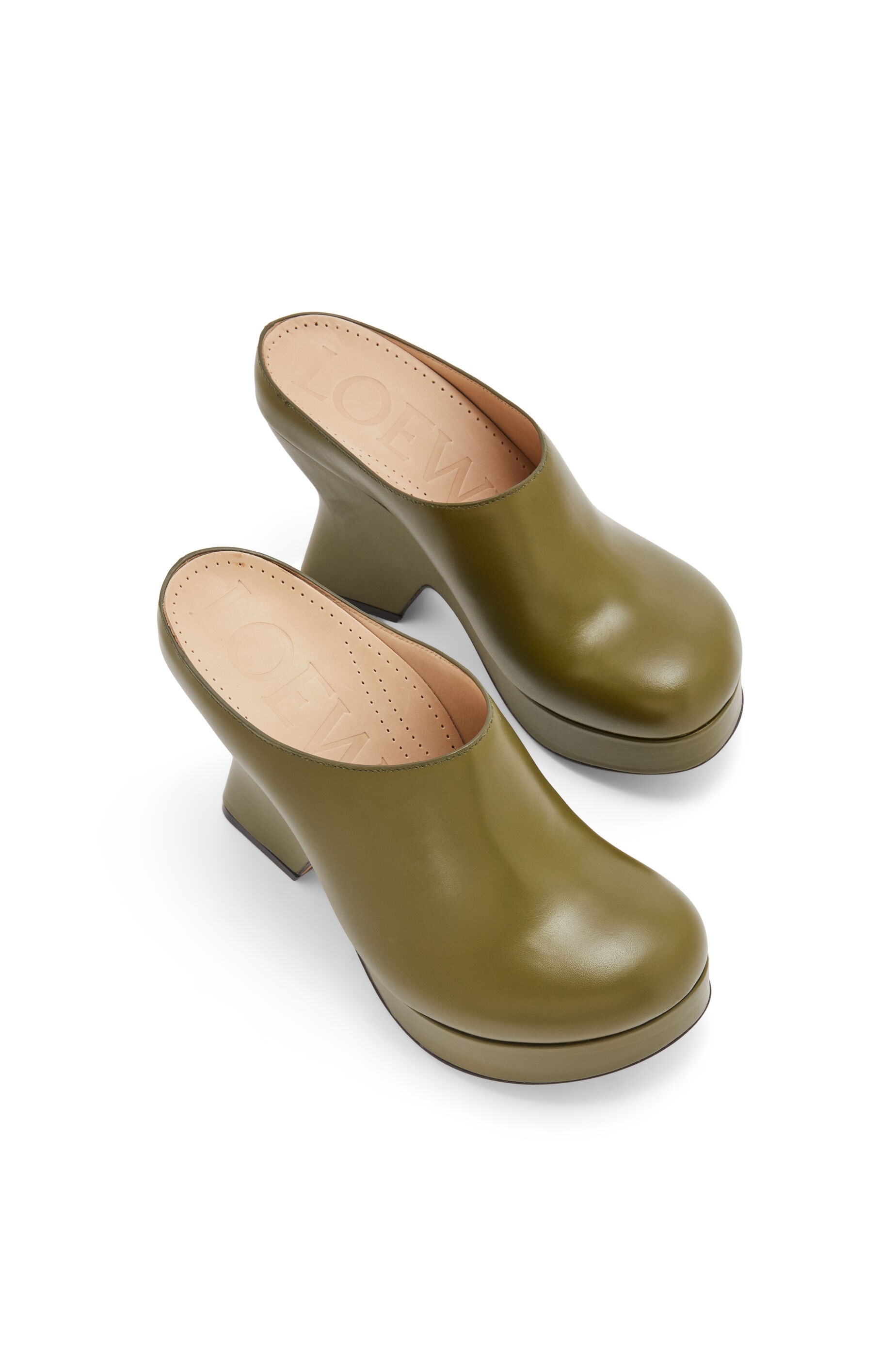 Terra wedge clog in calfskin - 3