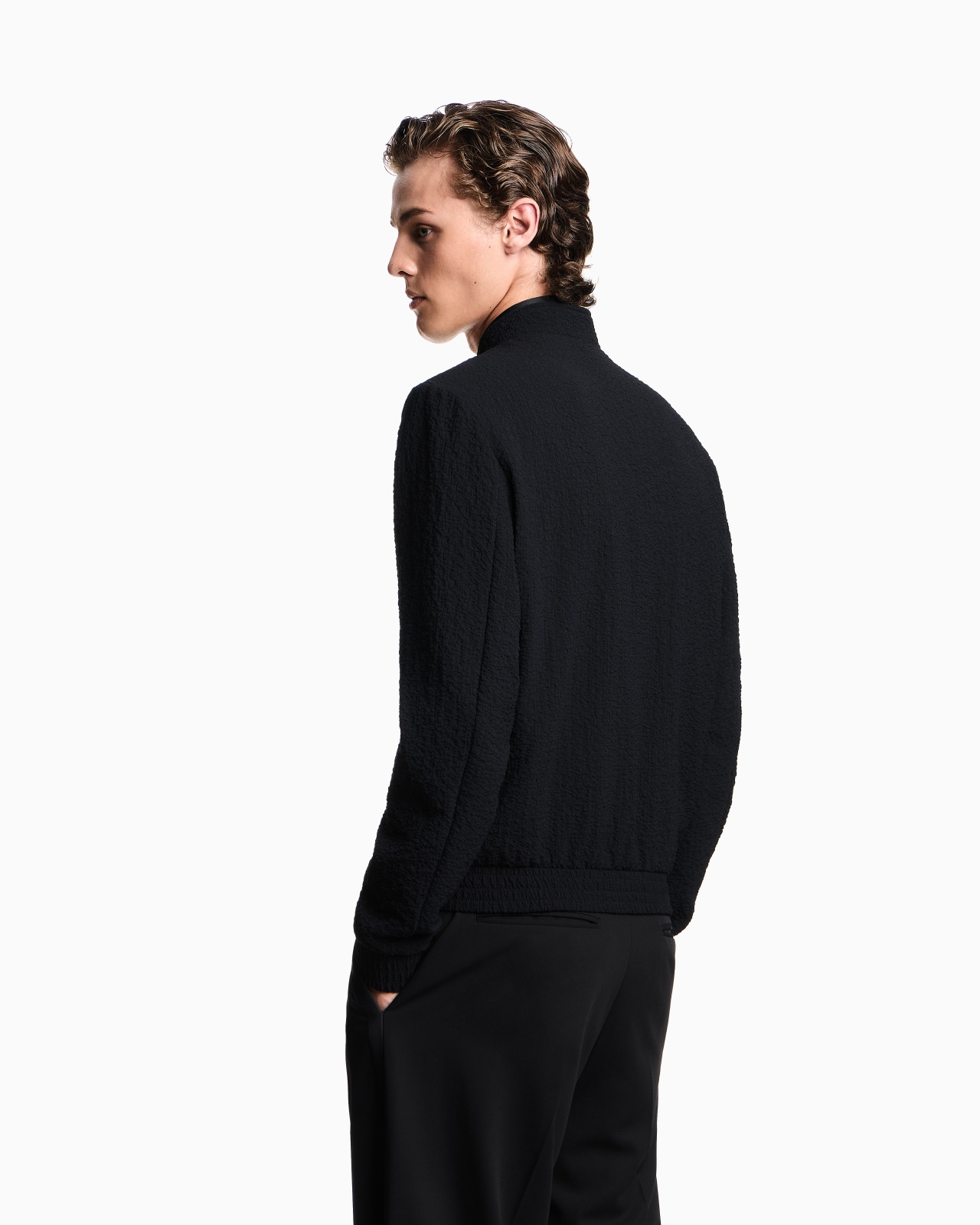 TECHNICAL SEERSUCKER FABRIC BLOUSON - 3