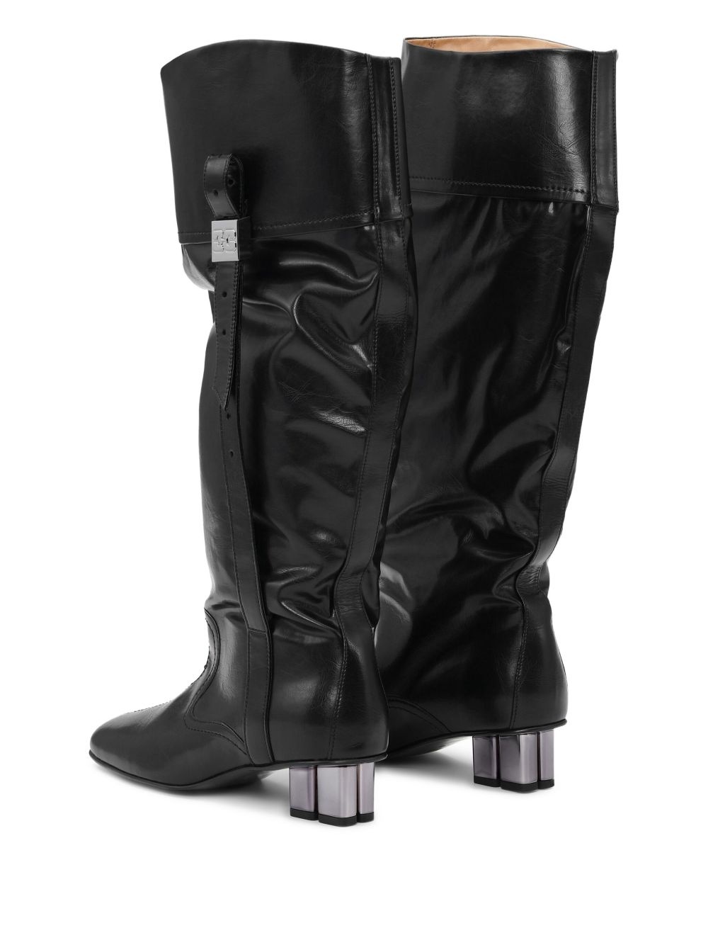 slouchy knee-high leather boots - 2