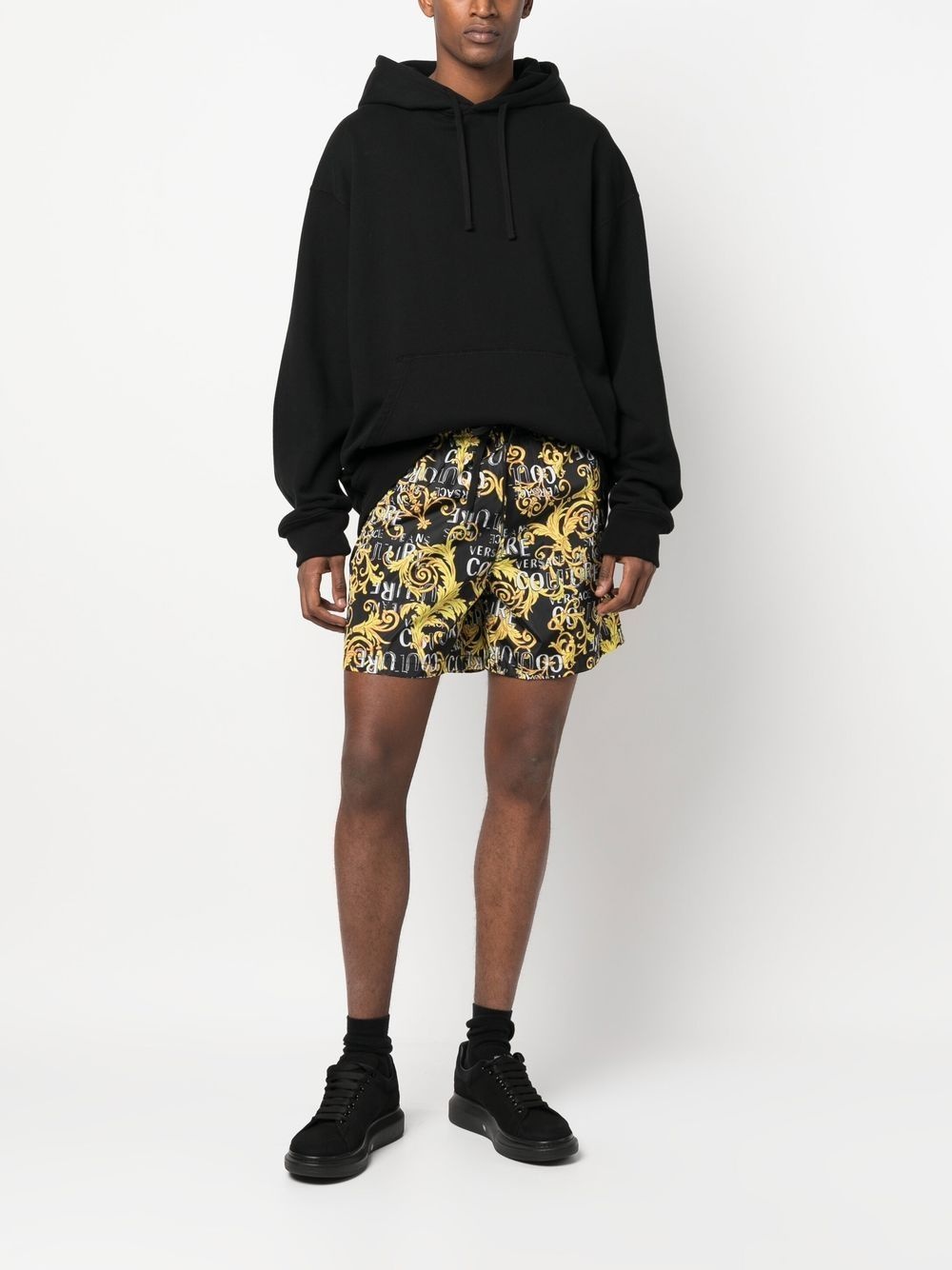 Baroque-print track shorts - 2