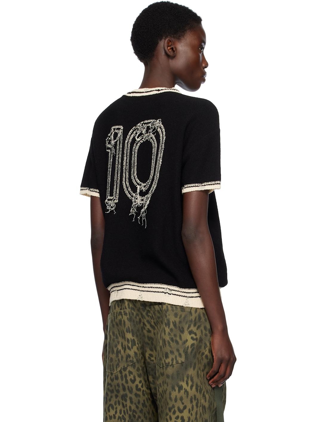 Black Football Short Sleeve T-shirt - 3