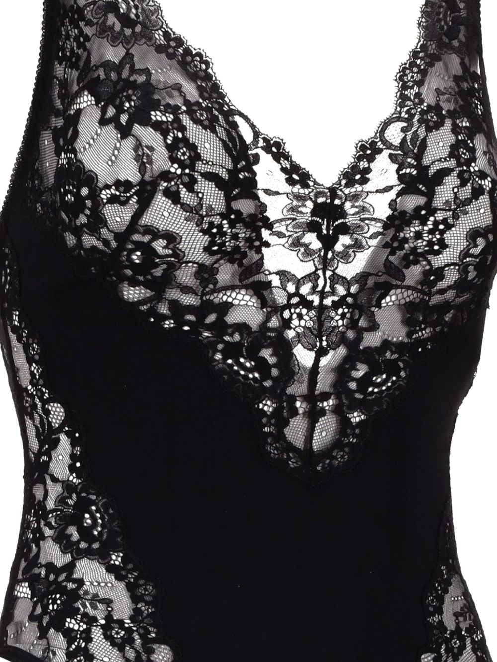 lace-trimmed bodysuit - 2