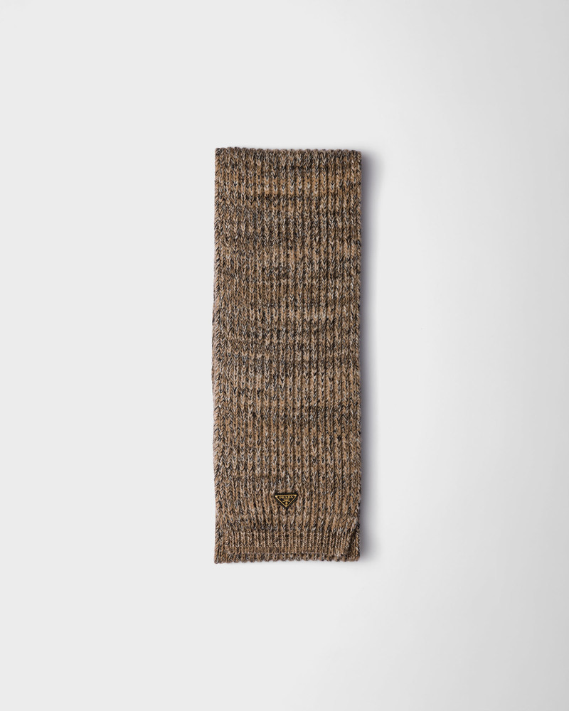 Mélange wool and cashmere scarf 1