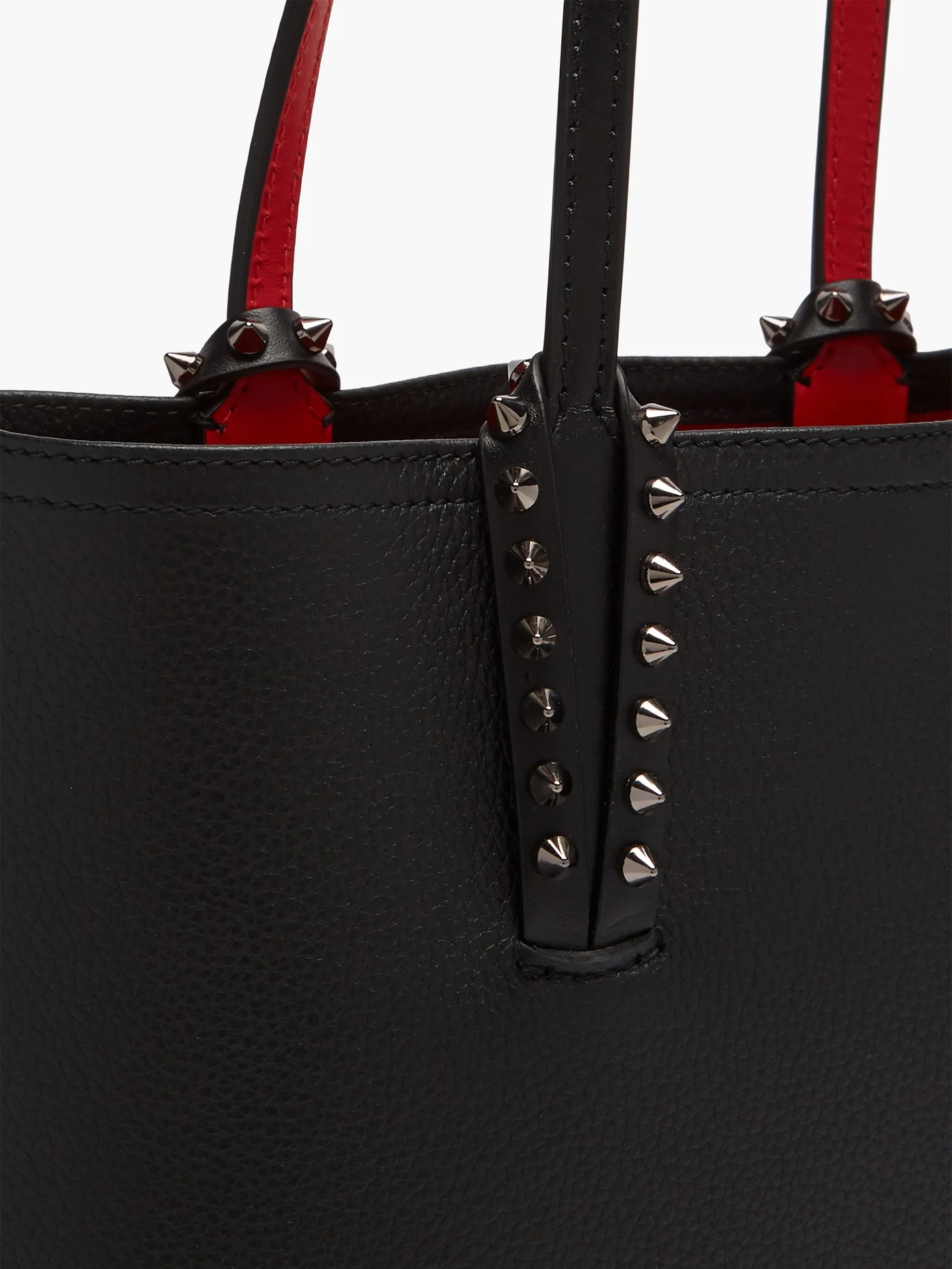 Cabata studded leather tote bag - 6