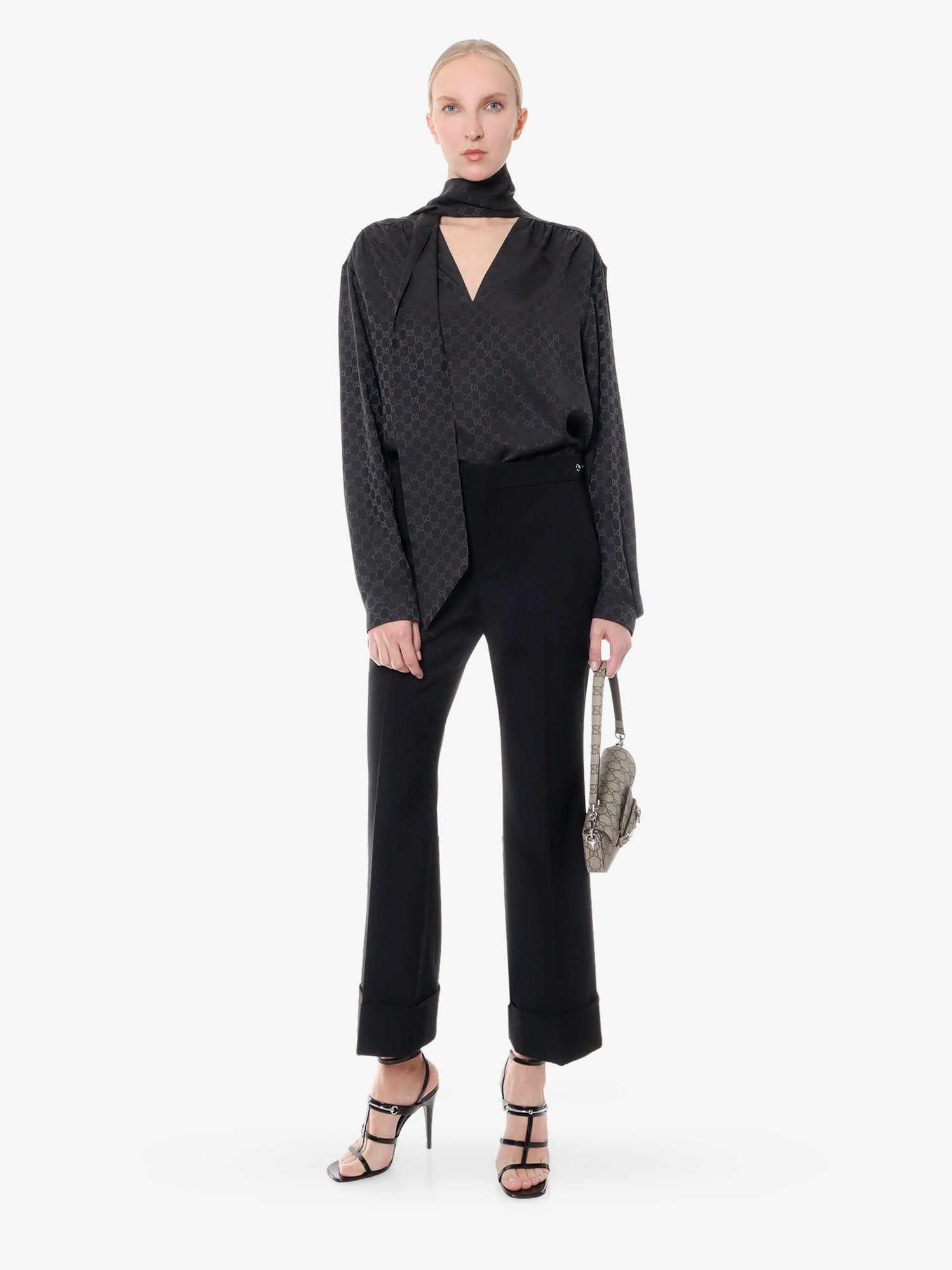 Wool Trouser With Horsebit Metal Detail - 2
