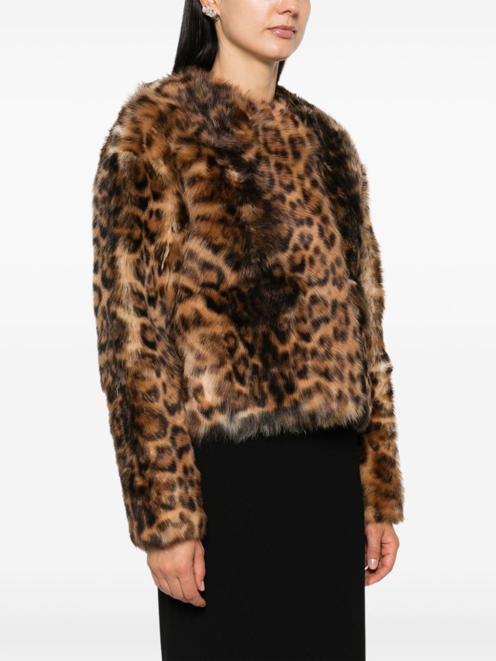 leopard-pattern jacket - 3