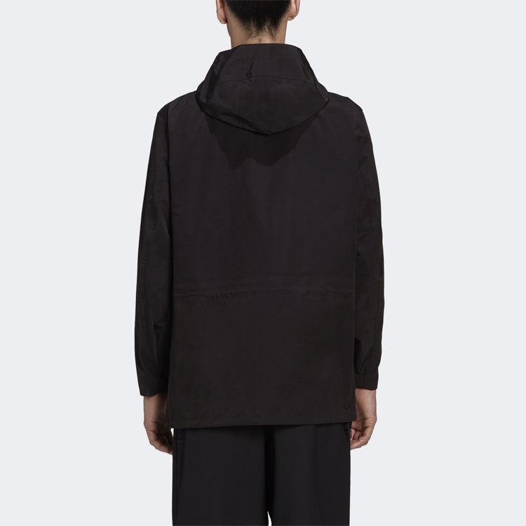 Men's Y-3 Casual hooded Windproof Jacket Black GK4569 - 4