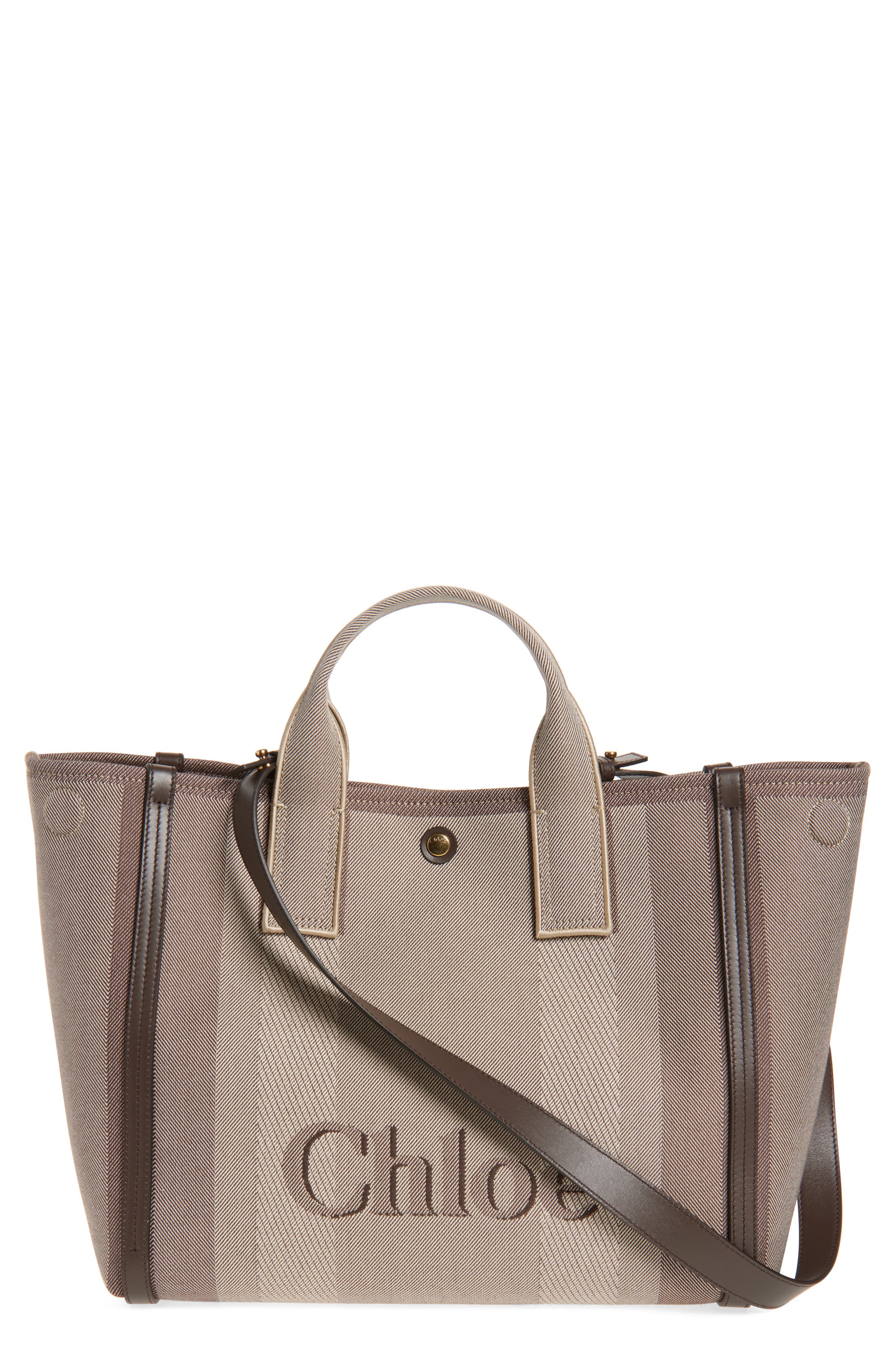 Chloé Carry Canvas Jacquard Tote in Kohl Brown at Nordstrom - 4