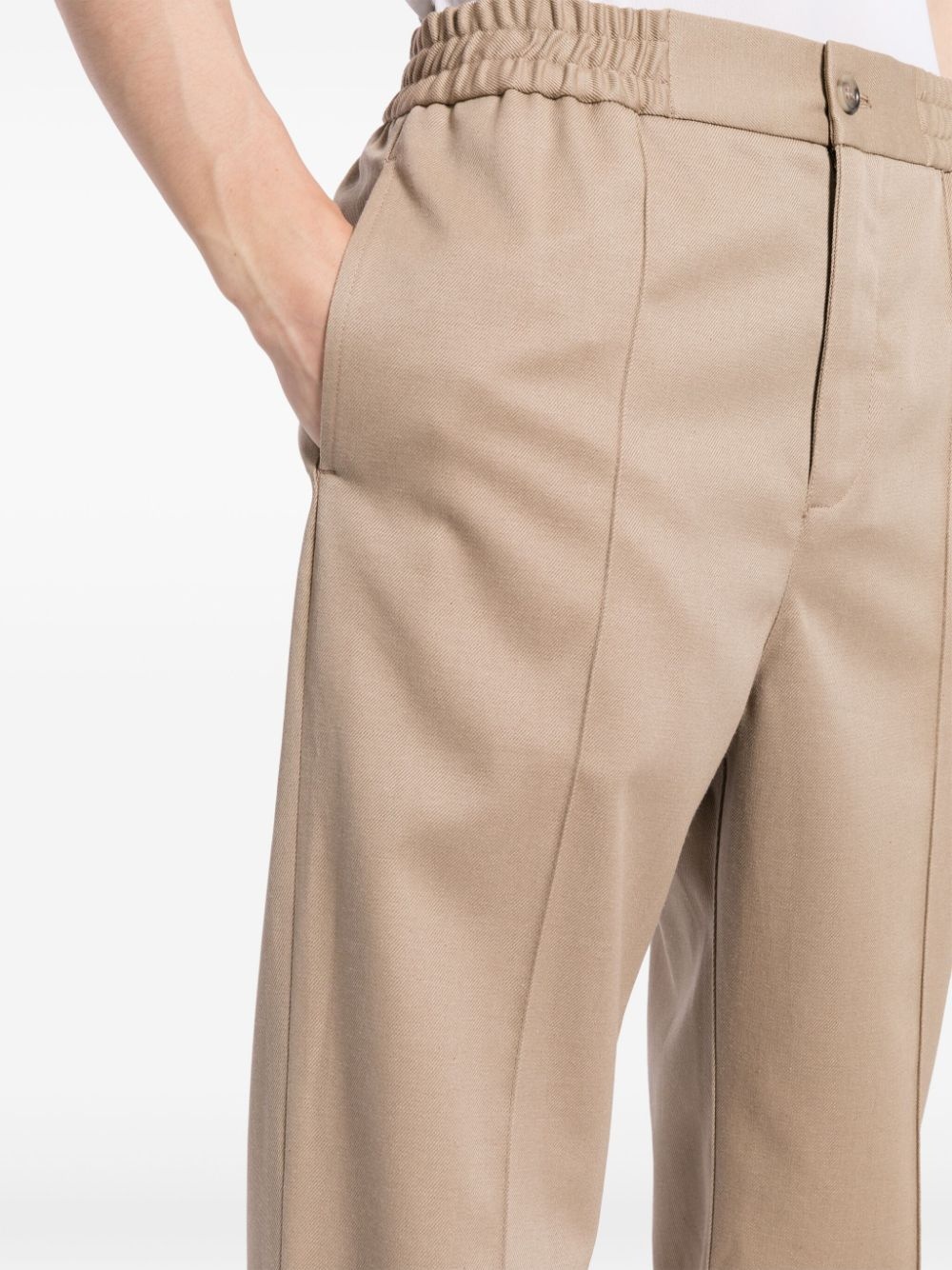 pressed-crease straight trousers - 5