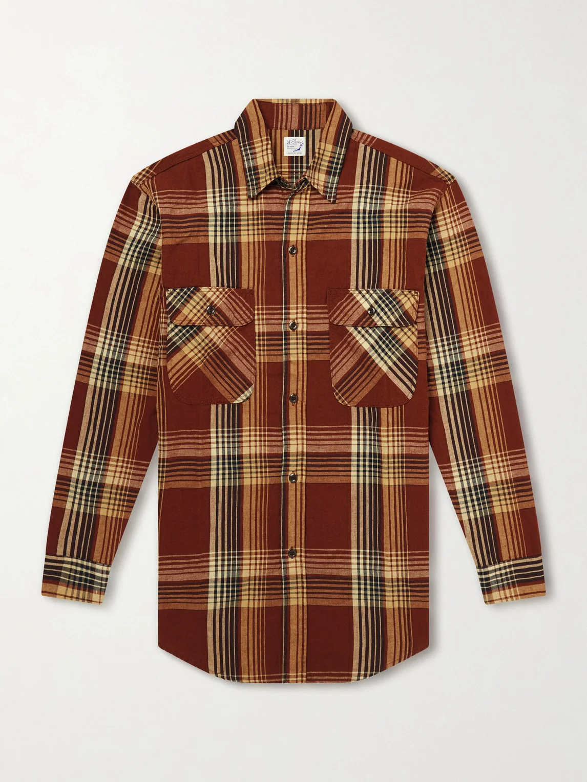 Checked Cotton and Linen-Blend Shirt - 1