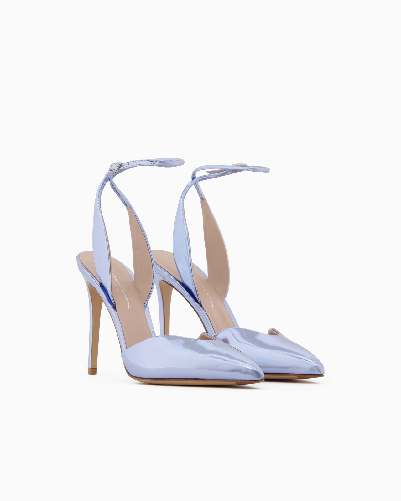 Lamé leather court shoes - 2