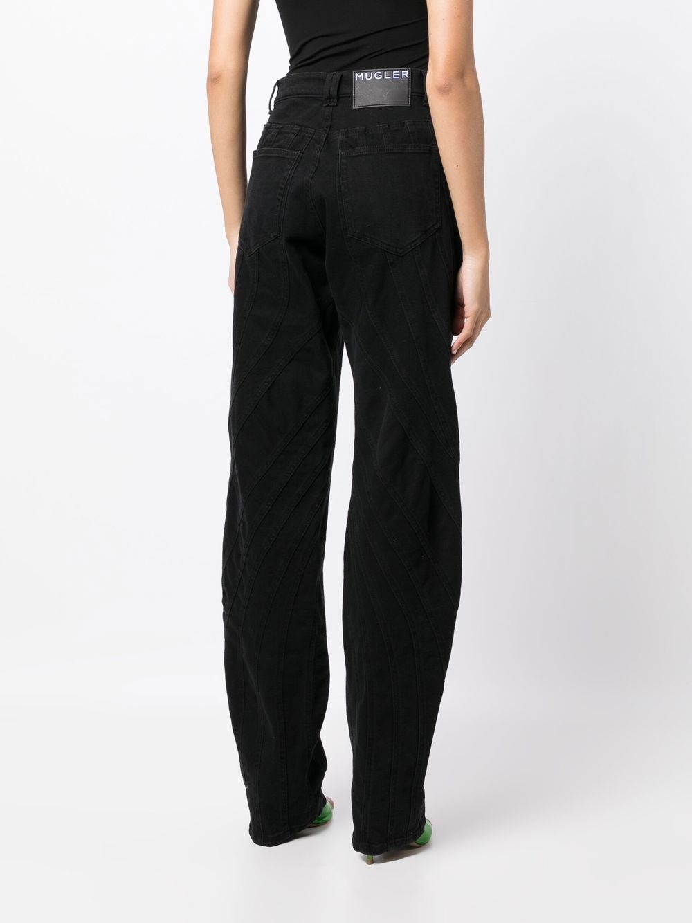 spiral-seam baggy-cut jeans - 4