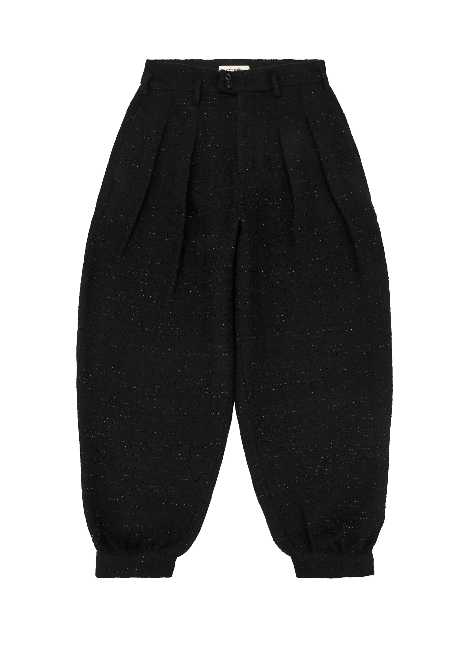 PARK TROUSER TEXTURED BLACK - 1