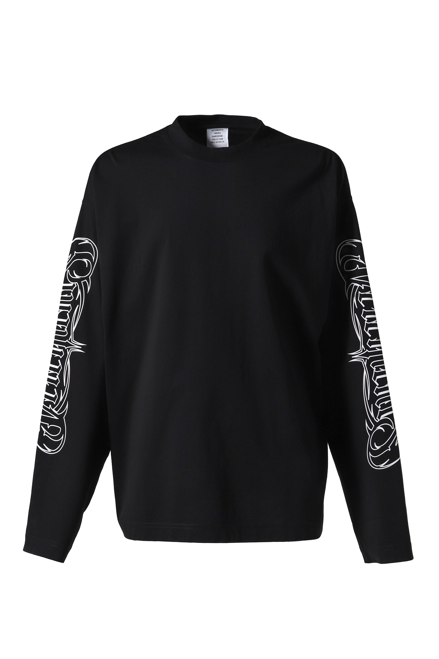 METAL PRINTED LONGSLEEVE / BLK - 5