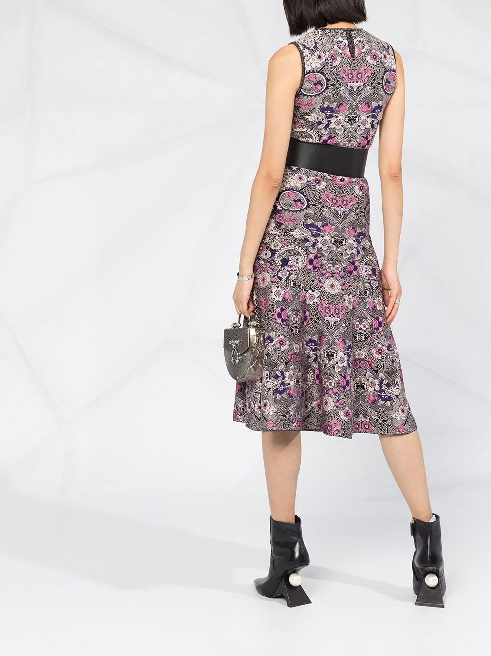 Art Nouveau jacquard midi dress - 4