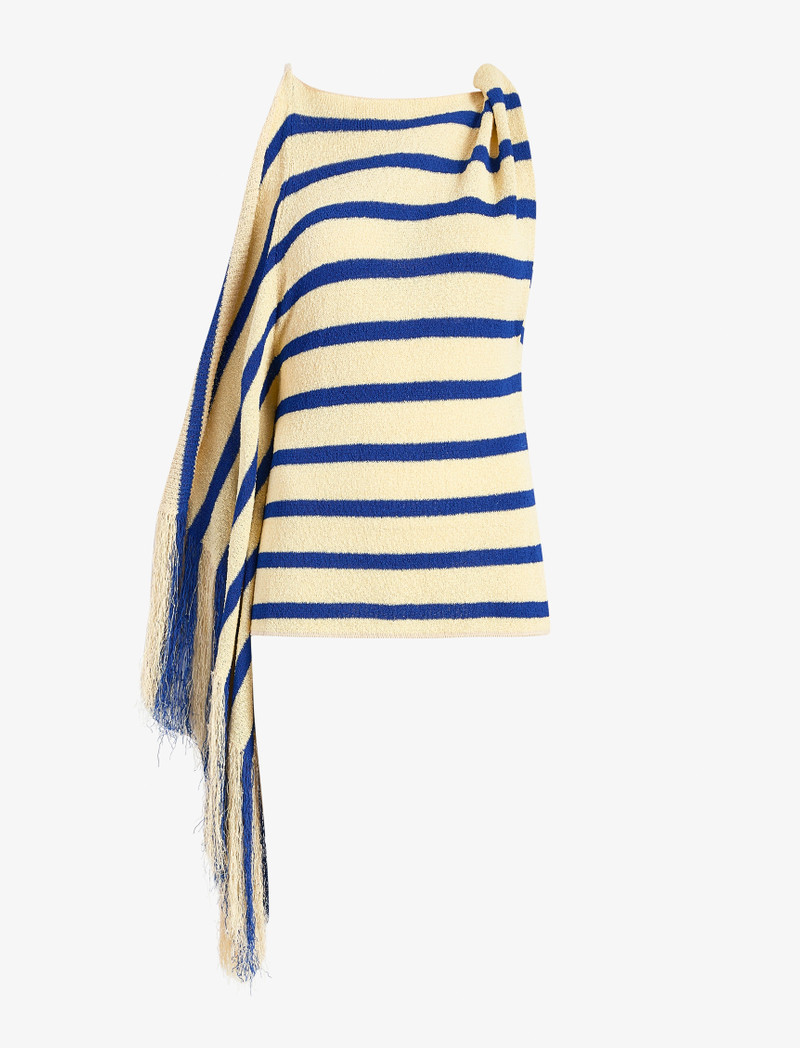 Yves Top in Stripe Fringed Knit - 1