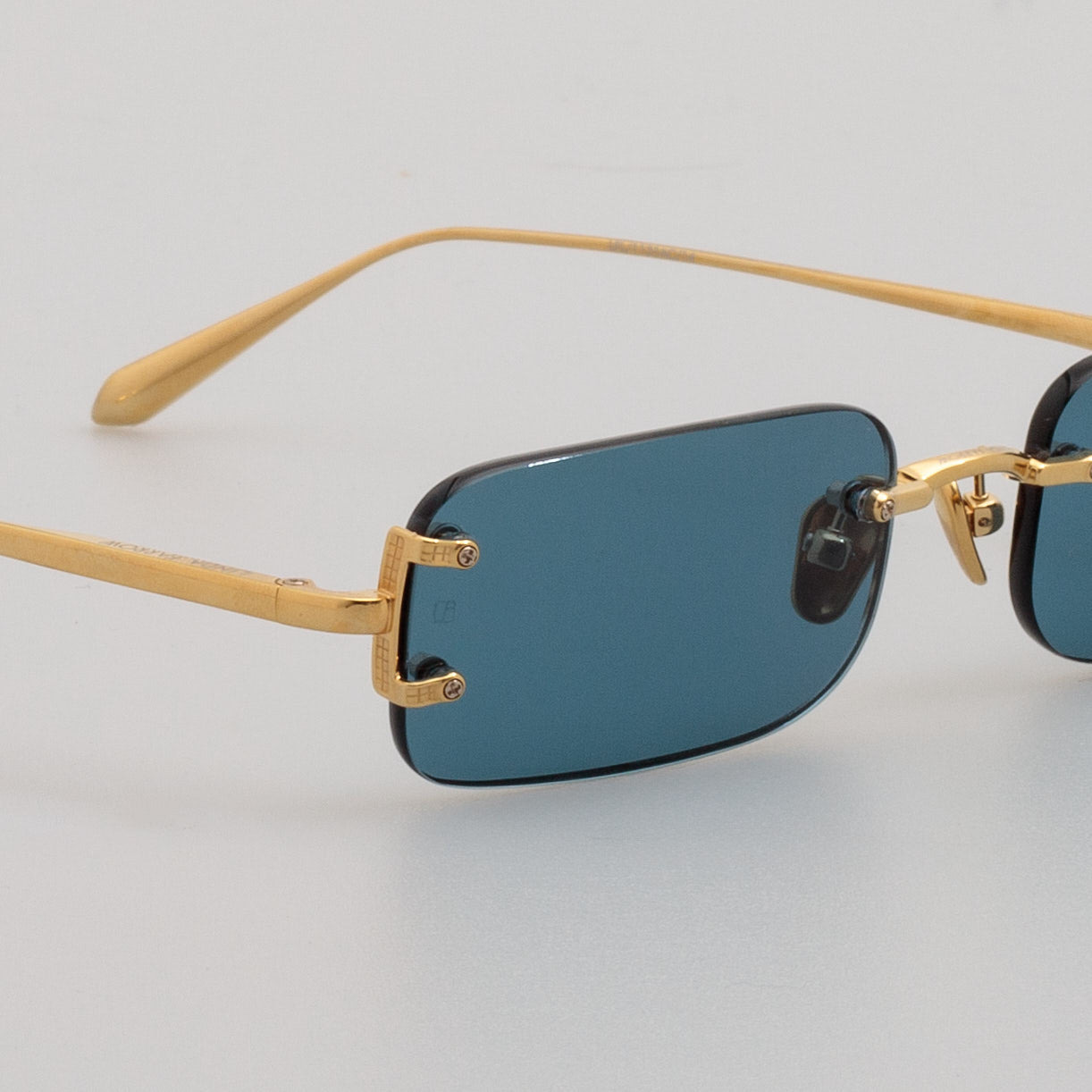 Taylor Rectangular Sunglasses in Aqua - 7
