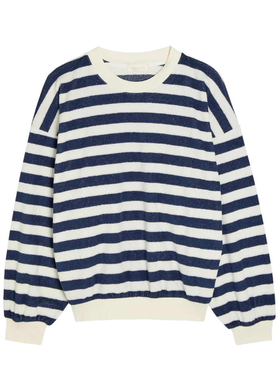 Suzie Kondi Sifnos Striped Terry Sweatshirt - 1