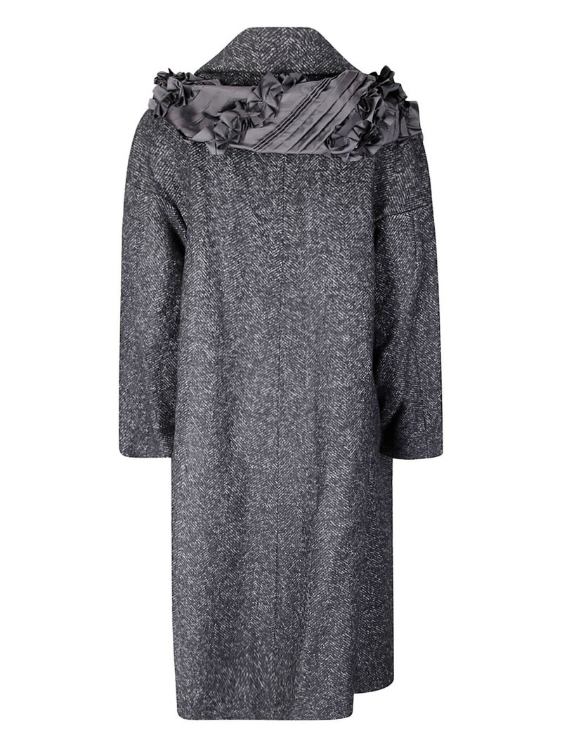 Comme Des Garçons ruffled-detail coat outlook