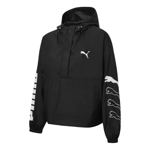 (WMNS) PUMA Half-zip Hooded Windbreaker 584134-01 - 1