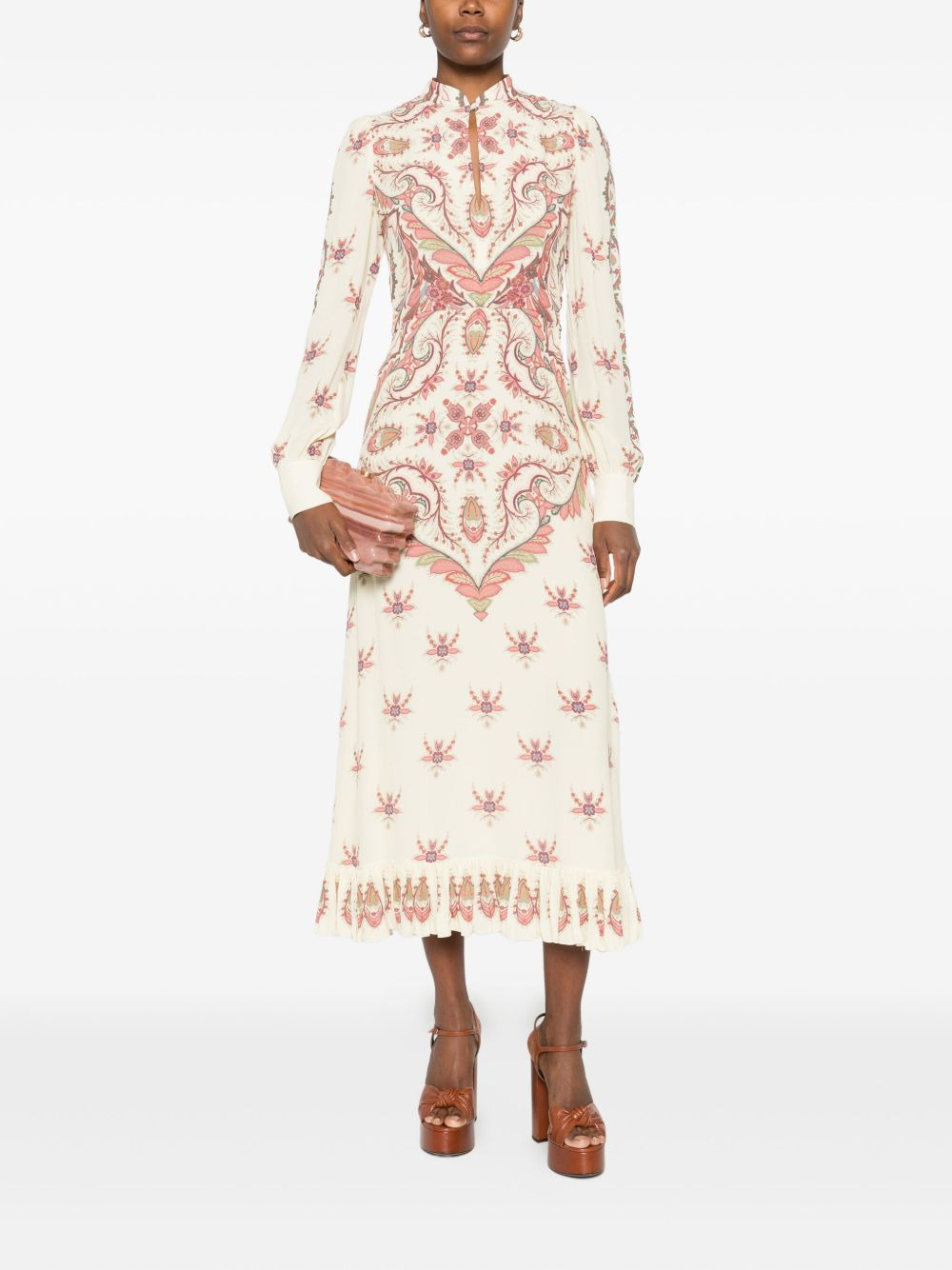 paisley-print midi dress - 2