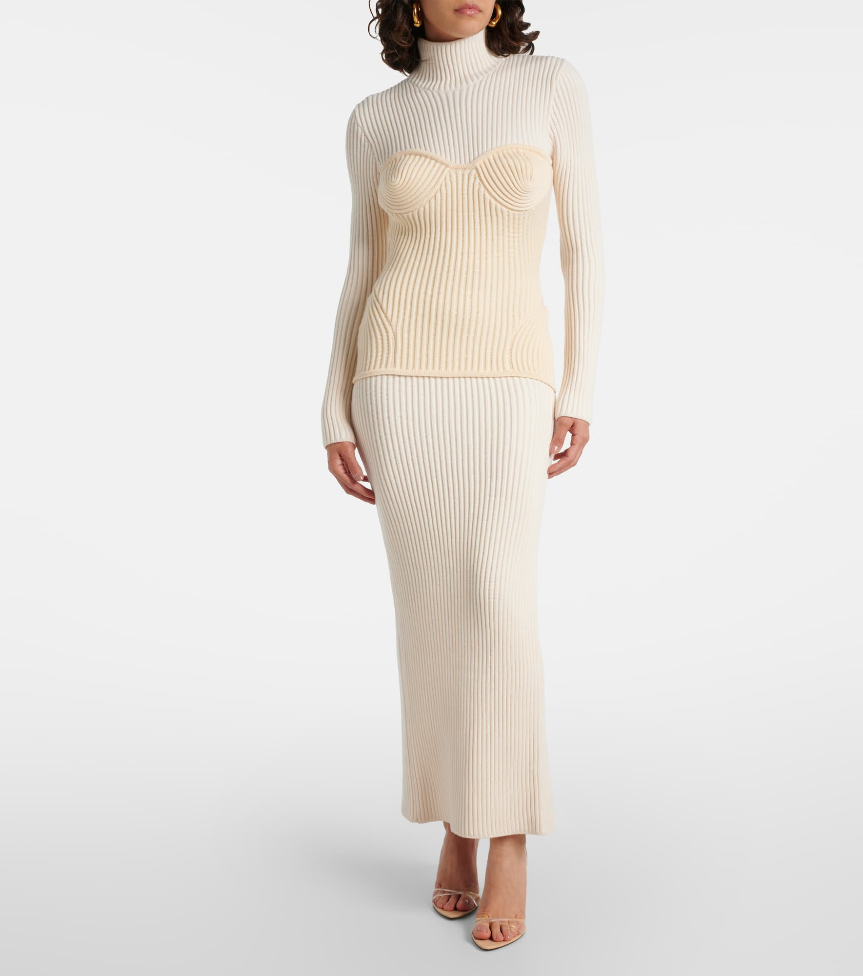 Ribbed-knit wool-blend maxi dress - 2